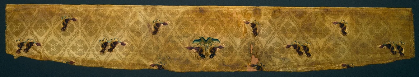 Broderi med fugler, 700-800-tallet.