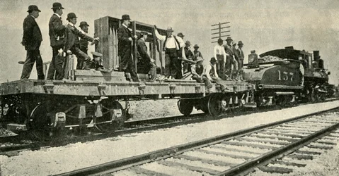 På vei til utendørsstudioet, 1901.