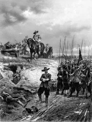 De engelske borgerkrigene: Oliver Cromwell 1599-1658 i slaget ved Marston Moor, 2. juli 1644