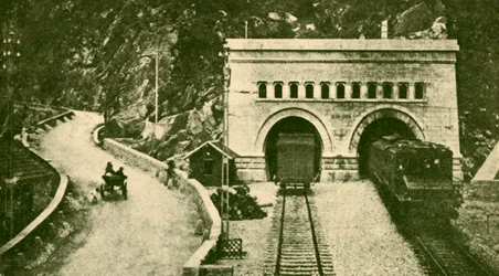 Inngangen til Simplon Tunnel 12 12 Miles Long som forbinder Sveits og Italia, c1930.