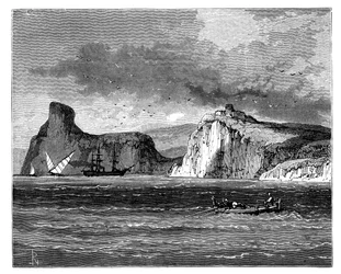 Inngang til Balaclava havn, Ukraina, c1888