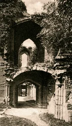 Inngang til bankettsalen, Kenilworth Castle, Warwickshire, tidlig på 1900-tallet