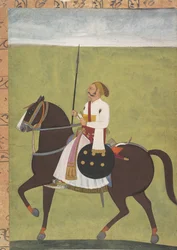 Ridesportrett av en adelsmann, ca. 1710-20.