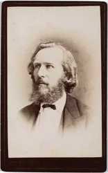 Ernst Haeckel , tysk naturforsker, ca 1860-tallet