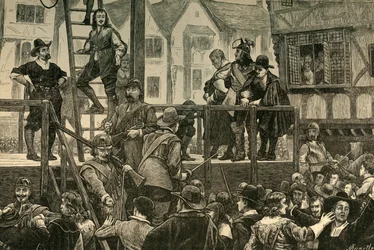 Henrettelse av Tomkins og Challoner, 1897.