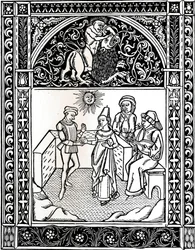 Fabel VIII: Kvinnen gift med en røver. Aesops Fables, 1485, 1917