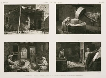 Fabrikasjon, andre forskjellige hytteindustrier, Egypt, ca 1798