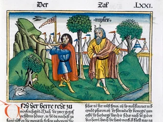 Faksimile av Fjerde Mosebok 2: israelittenes leirordning
