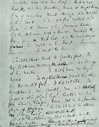 Faksimileside til MS for Indian Summer of a Forsyte, av John Galsworthy, 1918, 1928.
