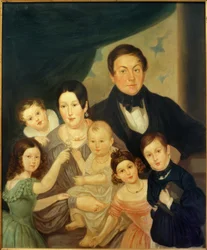 Familieportrett av Johann von Liebieg