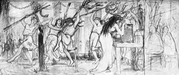 Første skisse av The Vintage Festival, c1871 c1880-1882
