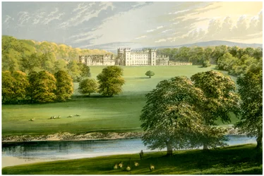 Floors Castle, Roxburghshire, Skottland, Duke of Roxburghe, c1880