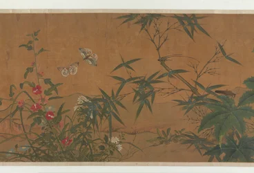 Blomster, fugler og insekter, 1400-tallet.