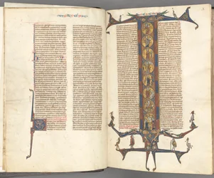 Fol. iii v, Foliated Initial, c. 1275-1300.