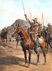 Form Up, nr 2! Form Up!, britiske lansere i slaget ved Omdurman, Sudan, 1898