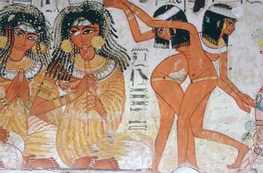Fragment av veggmaleri fra graven til Nebamun, Theben, Egypt, 18. dynasti, c1350 f.Kr.