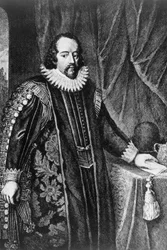 Francis Bacon , britisk statsmann og essayist, sent på 1500- og begynnelsen av 1600-tallet