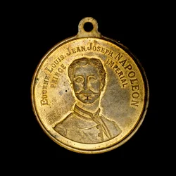 Fransk medalje som viser prins keiserlige Eugene Louis Jean Joseph Napoleon (bilde)