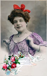 Fransk postkort, c1900