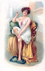Fransk postkort, c1900