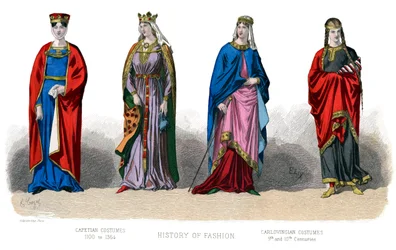 Fransk kostyme: Capetian, Carlovingian, 1882