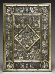 Forside for en evangeliebok av den franske kardinal Jean La Balou 1421-1491, ca. 1467-1468.