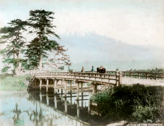 Fuji-fjellet fra Yoshiwara, Japan