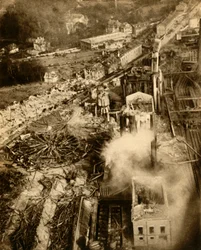 Gasseksplosjon ved Neunkirchen, Saarland, Tyskland, februar 1933.