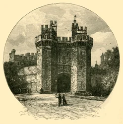 Porten til Lancaster Castle, 1898.