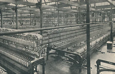 Generell utsikt over spinnerom, c1917