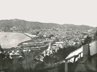 Generell utsikt over byen, Wellington, New Zealand, 1895.