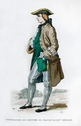 Herre i jaktdrakt, 1700-tallet 1882-1884