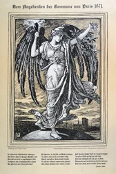 Tysk allegori om Paris-kommunen, 1871.