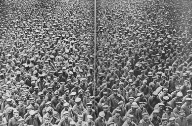 Tyske fanger tatt til fange av den 3. og 4. britiske hæren, Somme, Frankrike, 21.–22. august, 1918