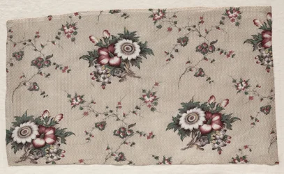 Glasert Chintz Fragment, ca. 1830.