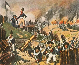 Gneisenau og Nettelbeck på vollene til Kolberg, 1807, 1936.