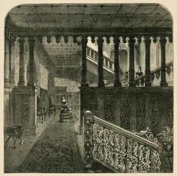 Grand Staircase, Holland House, c1876.