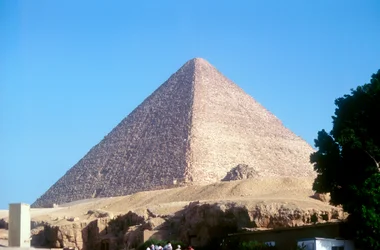 Den store Keopspyramiden i Giza, Egypt, 4. dynasti, Gamle riket, 26. århundre f.Kr.