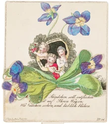 Gratulasjonskort, ca 1820.