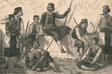 Gruppe montenegrinere, ca. 1879