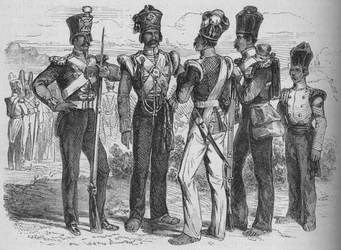 Gruppe av Sepoys, c1880