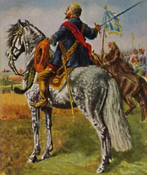 Gustav Adolf 1594-1632. Etter maleriet av W. Camphausen, 1934.