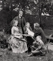 Gustave Eiffel, fransk ingeniør, med sin familie, 1882