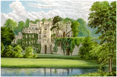 Guys Cliffe, Warwickshire, hjemmet til Percy-familien, c1880
