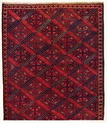 Halvparten av et Ersari Turkoman-teppe, c1700