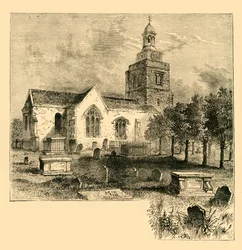 Hammersmith Parish Church, i 1820, c1878.
