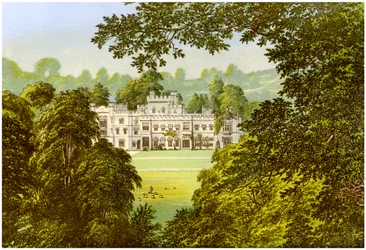 Hampton Court, Herefordshire, hjemmet til Arkwright-familien, c1880