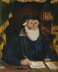 Hans Sachs 1494-1576. Gravering av Hans Weygel, 1934.