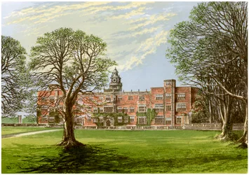 Hatfield House, Hertfordshire, hjemmet til Marquis of Salisbury, 1880