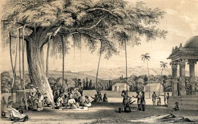 Landsbyens leder som holder hoffet sitt, 1847